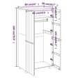 Hull Wooden Wardrobe With 2 Doors In Light Grey