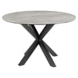 Hyeres Ceramic Round Dining Table In Grey Anista