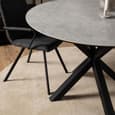 Hyeres Ceramic Round Dining Table In Grey Anista