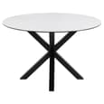 Hyeres Ceramic Round Dining Table In White Akranes