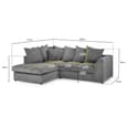 Hyeres Fabric Left Hand Corner Sofa In Grey