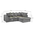 Hyeres Fabric Right Hand Corner Sofa In Grey