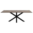 Hyeres Large Ceramic Dining Table In Rusty Brown Lemco