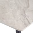 Inbar 130cm Marble Dining Table In Rebecca Grey With Black Legs