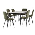 Inbar 160cm Marble Dining Table In Kass Gold With Black Legs