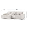 Jackson Fabric Left Hand Corner Sofa In Beige