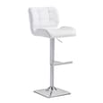 Jam Rectangular Glass White Bar Table 4 Candid White Stools