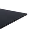 Jet Large Black Glass Dining Table With Chrome Supports