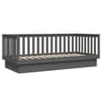 Julia Solid Pine Wood Single Day Bed In Grey