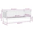 Julia Solid Pine Wood Single Day Bed In Grey