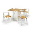 Saidi Natural And White Dining Table With 4 Folding Chairs