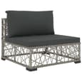 Kaley Rattan 5 Piece Garden Lounge Set With Cushions In Grey