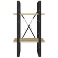 Kendria Wooden 2-Tier Bookshelf In Sonoma Oak