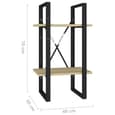 Kendria Wooden 2-Tier Bookshelf In Sonoma Oak