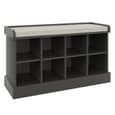 Keswick Wooden Shoe Seating Bench With Wall Coat Rack In Grey