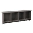 Keswick Wooden Shoe Seating Bench With Wall Coat Rack In Grey