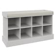Keswick Wooden Shoe Seating Bench With Wall Coat Rack In White