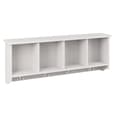 Keswick Wooden Shoe Seating Bench With Wall Coat Rack In White