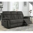 Killeen Fabric Recliner 3+2 Seater Sofa Set In Chocolate