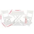 Kinston Plastic 3 Piece Folding Bistro Set In White