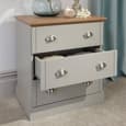 Kirkby Wooden Chest Of 3 Drawers In Grey And Oak