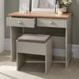 Kirkby Wooden Dressing Table Set In Grey And Oak