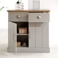 Kirkby Wooden Sideboard 2 Doors 2 Drawers In Grey And Oak