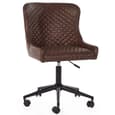Lakia Faux Leather Home And Office Chair In Brown
