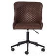 Lakia Faux Leather Home And Office Chair In Brown