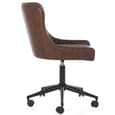 Lakia Faux Leather Home And Office Chair In Brown