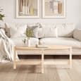 Laurel Solid Pine Wood Coffee Table In Brown