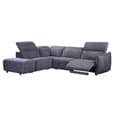 Leiria Fabric Left Handed Corner Sofa In Anthracite