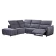 Leiria Fabric Left Handed Corner Sofa In Anthracite