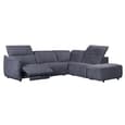 Leiria Fabric Right Handed Corner Sofa In Anthracite