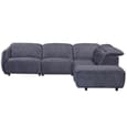 Leiria Fabric Right Handed Corner Sofa In Anthracite
