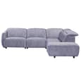 Leiria Fabric Right Handed Corner Sofa In Grey