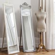 Laughlin Cheval Floor Standing Mirror In Silver