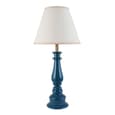 Lenoir White 25cm Shade Resin Table Lamp In Marlin Blue