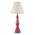 Lenoir White 25cm Shade Resin Table Lamp In Pink Clay