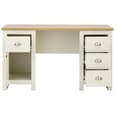Loftus Wooden Laptop Desk With 1 Door 4 Drawers In Cream And Oak