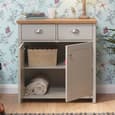 Loftus Wooden Sideboard With 2 Doors 2 Drawers In Grey And Oak