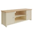 Loftus Wooden TV Stand With 2 Doors In Cream And Oak