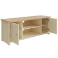 Loftus Wooden TV Stand With 2 Doors In Cream And Oak