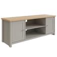 Loftus Wooden TV Stand With 2 Doors In Grey And Oak