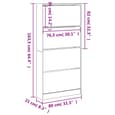 Lowell Shoe Storage Cabinet With 4 Flip-Drawers In Grey Sonoma Oak