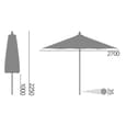 Loxe Tilt And Crank Olefin 2700mm Fabric Parasol In Green