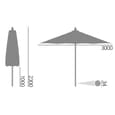 Loxe Tilt And Crank Olefin 3000mm Fabric Parasol In Jade
