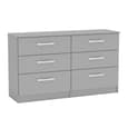 Lynn High Gloss Chest Of 6 Drawers In Grey