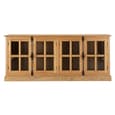 Lyox Wooden 4 Glass Doors Sideboard In Natural