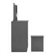 Mack Wooden Dressing Table Set With 4 Drawers In Grey